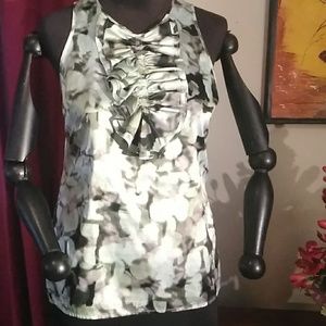 The Limited Light Pastel/Lime Green Dress Blouse M